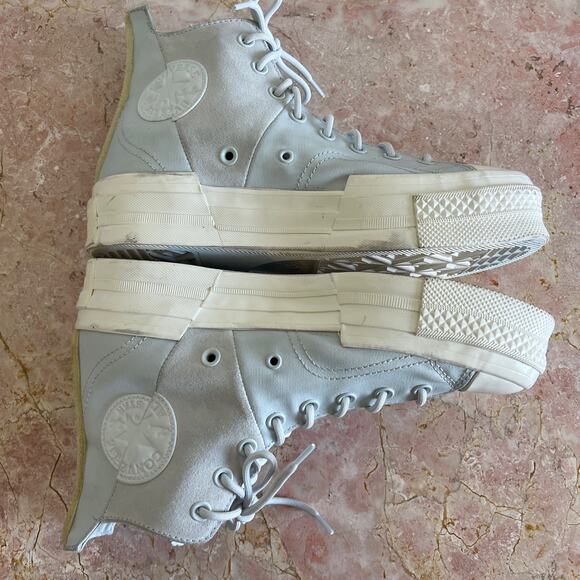 Converse Chuck 70 Plus Hightop Platform Sneaker Light Blue Unisex Men 8 Women 10 - Picture 4 of 14
